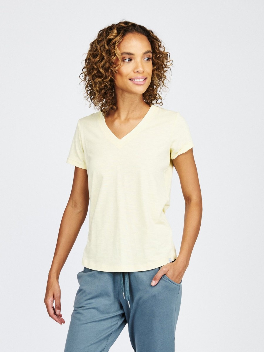 Women'S tasc Performance Sale | Nola V-Neck T-Shirt Daisy Yellow