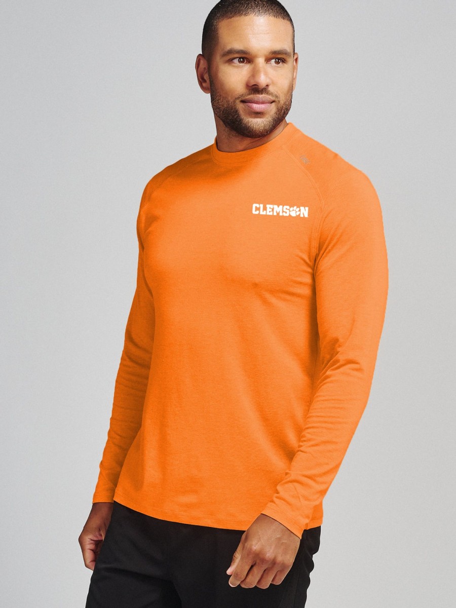 Men'S tasc Performance Long Sleeves | Carrollton Long Sleeve Fitness T-Shirt - Clemson Orange C