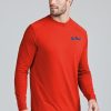 Men'S tasc Performance Long Sleeves | Carrollton Long Sleeve Fitness T-Shirt - Ole Miss Bright Red C