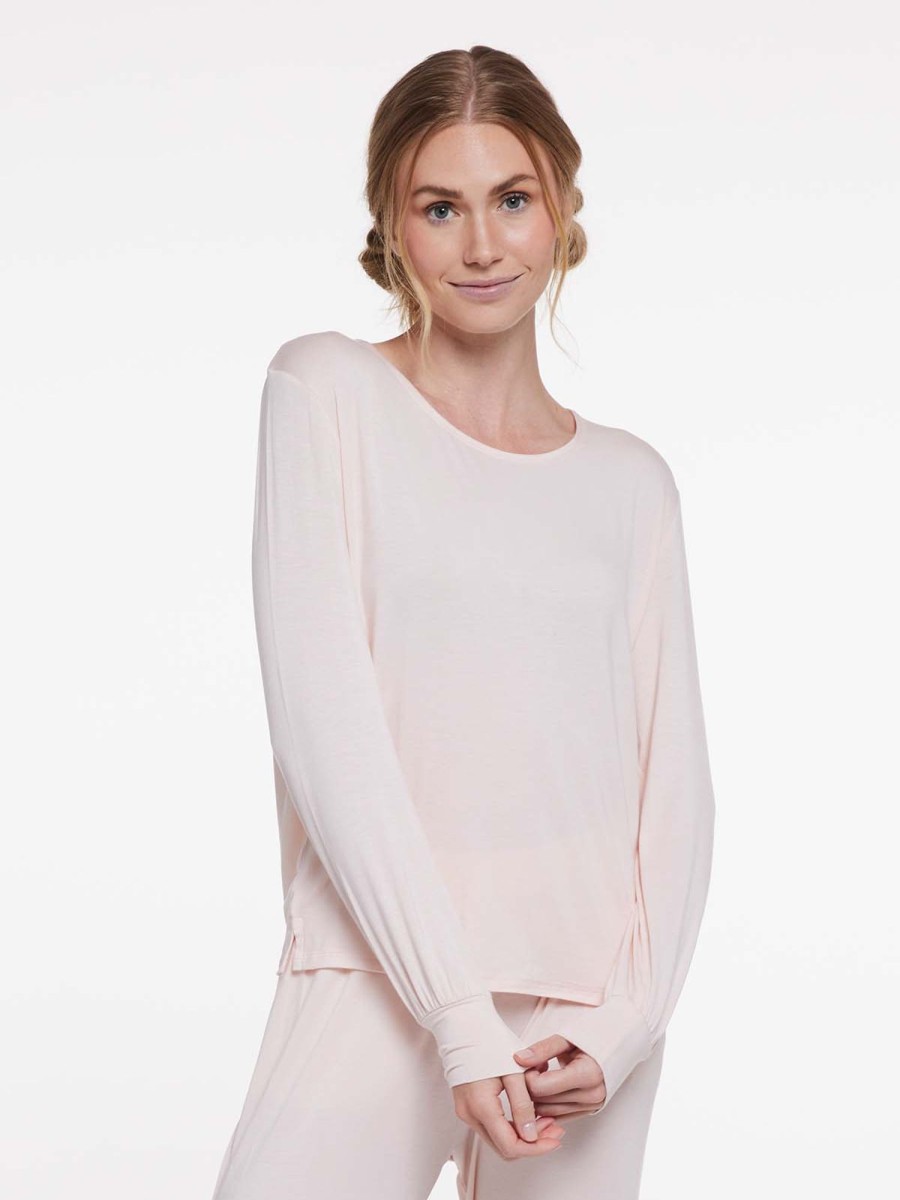 Women'S tasc Performance Sale | Bamboo Silk Long Sleeve Sleep Shirt Dream Pink