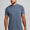 Men'S tasc Performance T-Shirts | Carrollton Fitness T-Shirt - Mini Stripe Classic Navy Heather/Serene