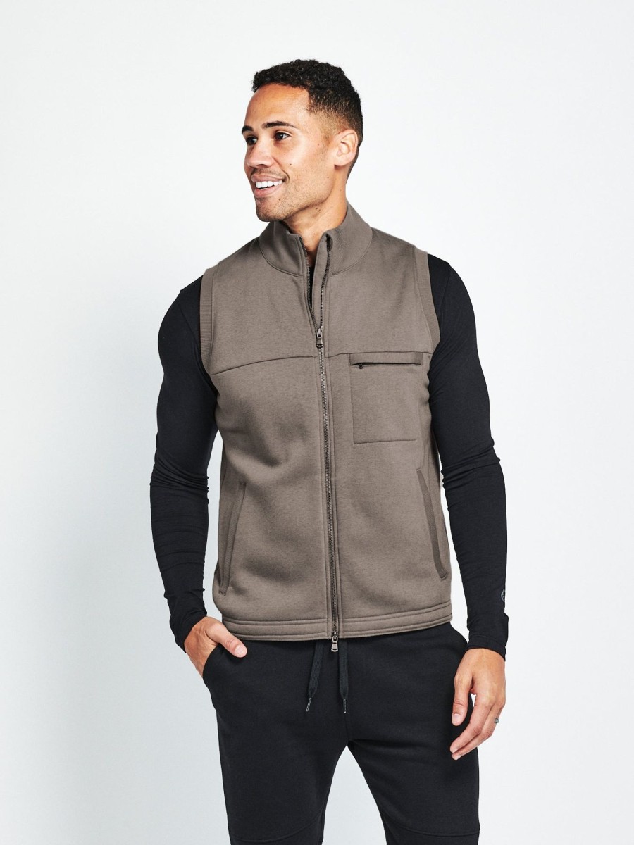 Men'S tasc Performance Sale | Legendary Fleece Vest Driftwood Heather