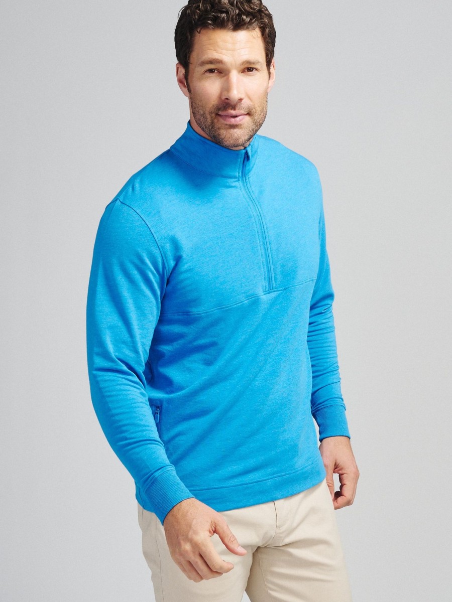 Men'S tasc Performance Sale | Venture Fleece 1/2 Zip Adventure Blue Heather