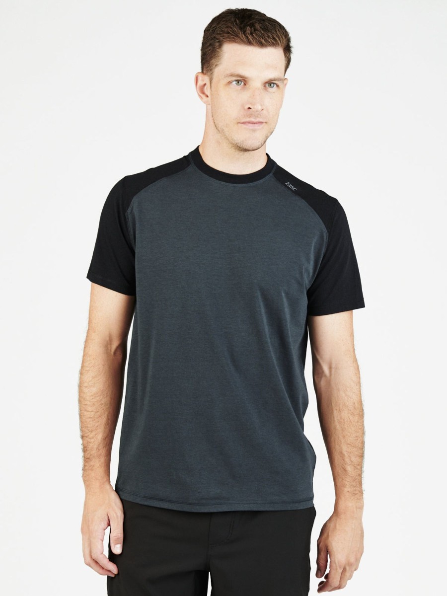 Men'S tasc Performance Sale | Carrollton Blocked Fitness T-Shirt Gunmetal/Black