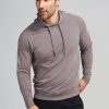 Men'S tasc Performance Lounge | Varsity French Terry Hoodie | Men'S Activewear | Tasc Performance Stone Gray