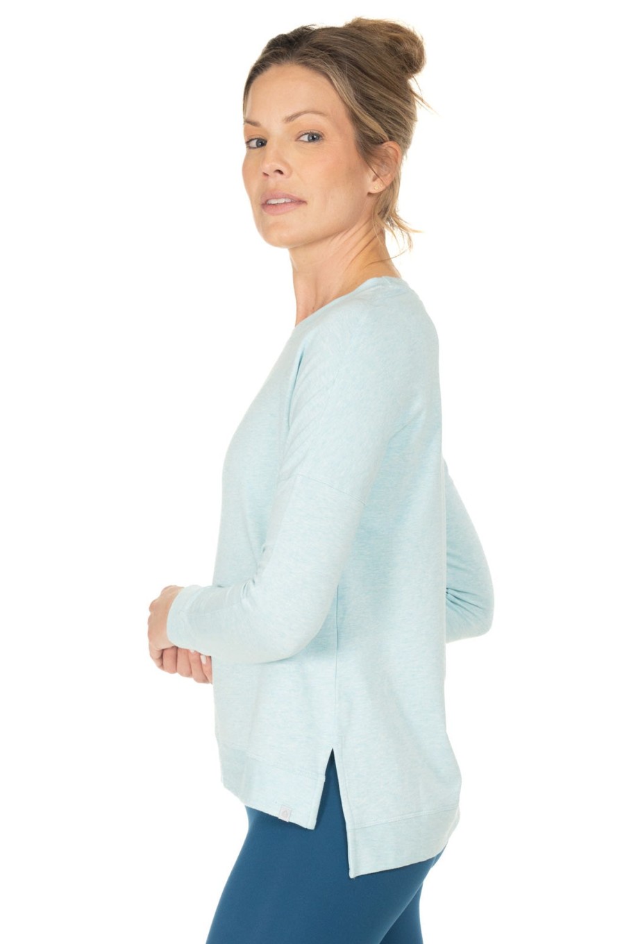 Women'S tasc Performance Sale | Legacy French Terry Casual Sweatshirt - Tasc Performance Joyful Blue Heather