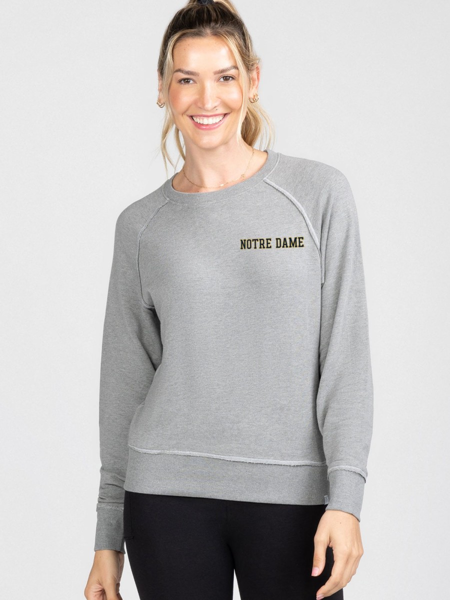 Women'S tasc Performance Lounge | Varsity Sweatshirt W - Notre Dame Heather Gray