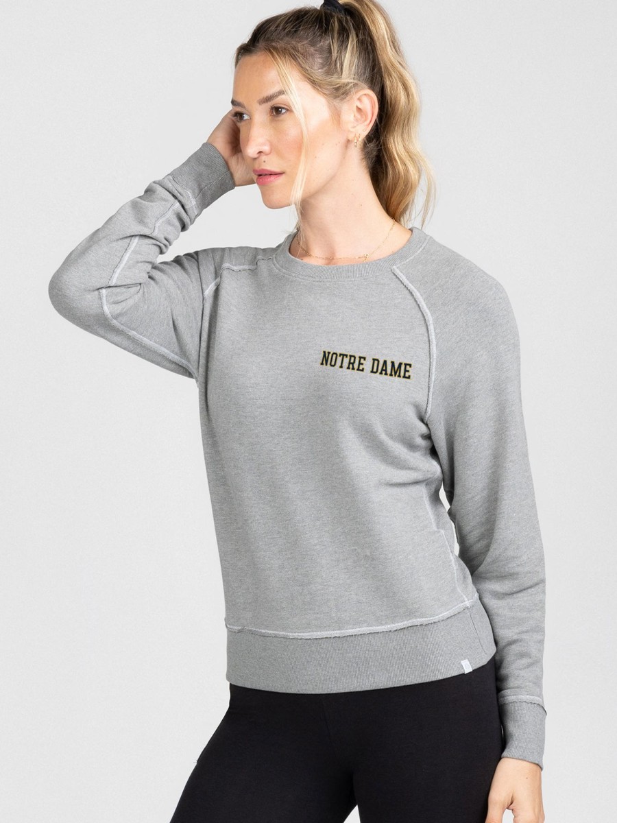 Women'S tasc Performance Lounge | Varsity Sweatshirt W - Notre Dame Heather Gray