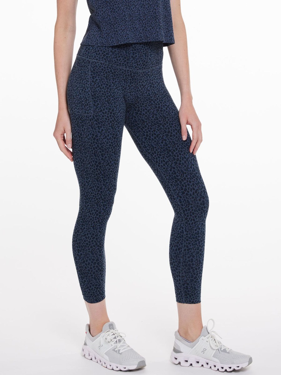 Women'S tasc Performance Sale | Allways 7/8 Pocket Legging Deep Indigo Leopard