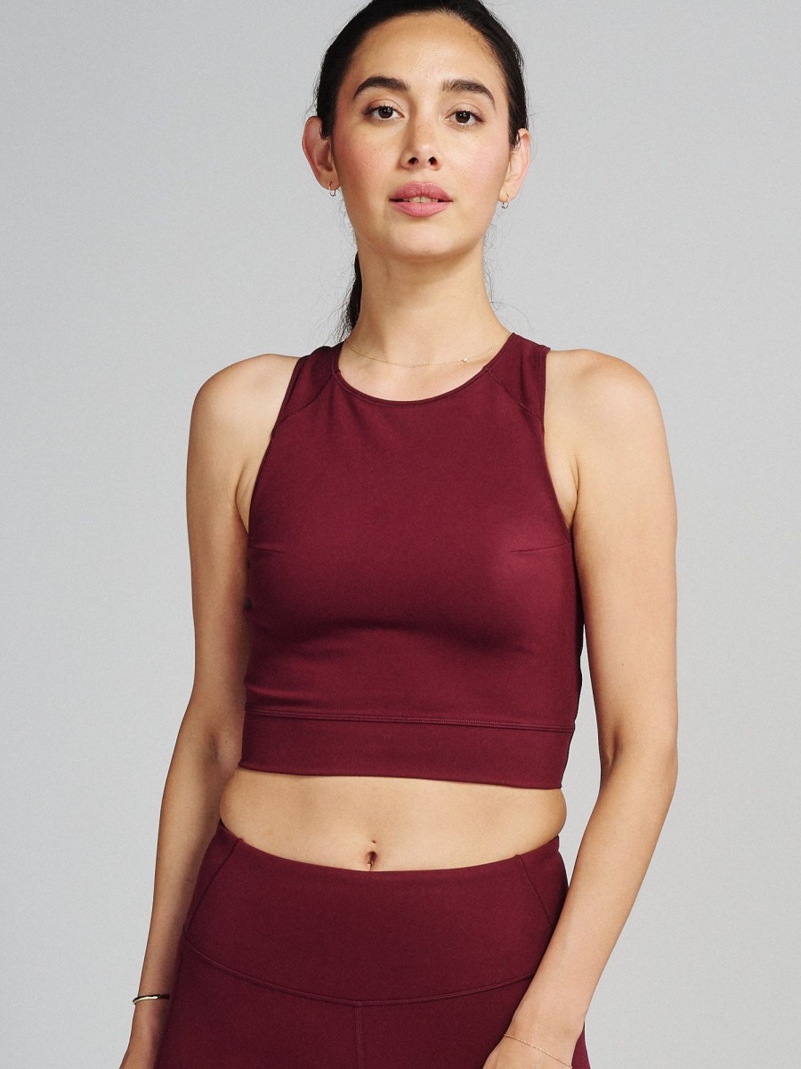 Women'S tasc Performance Sale | Sculptive Crop Tank Wineberry