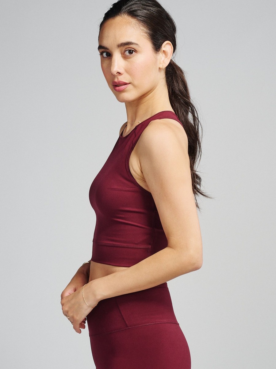 Women'S tasc Performance Sale | Sculptive Crop Tank Wineberry