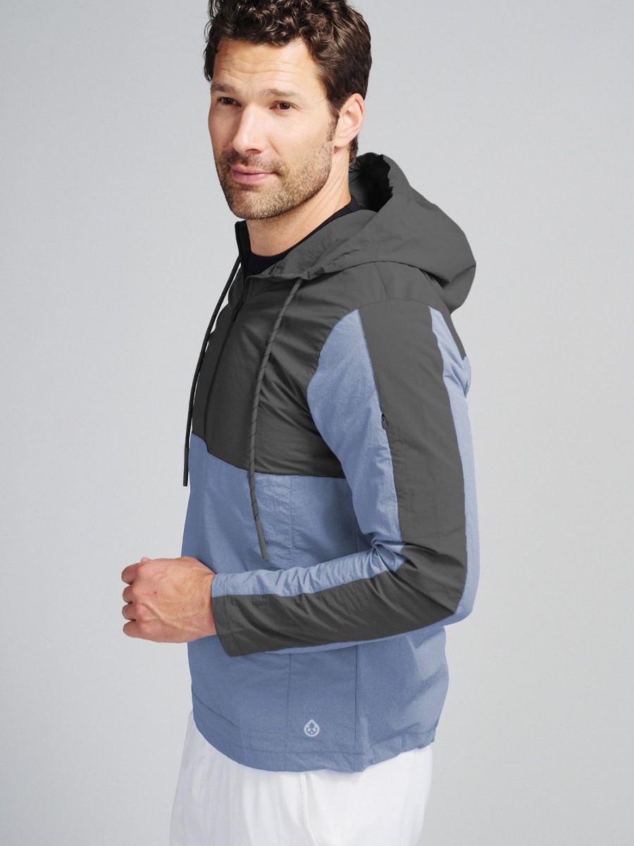 Men'S tasc Performance Sale | Element 1/2 Zip Hooded Anorak Graphite/Bluestone