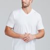 Men'S tasc Performance Yoga | Carrollton Fitness V-Neck T-Shirt | Men'S Apparel | Tasc Performance White