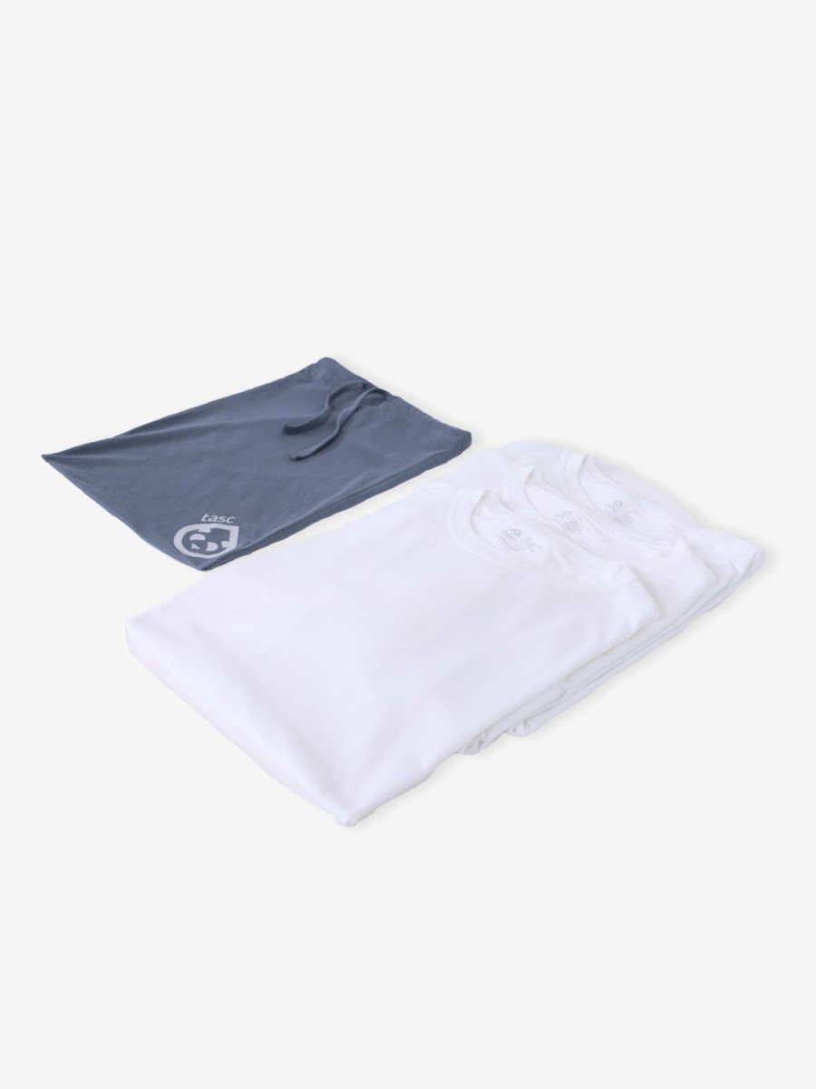 Men'S tasc Performance Lounge | Bambare Crew Neck 3 Pack White