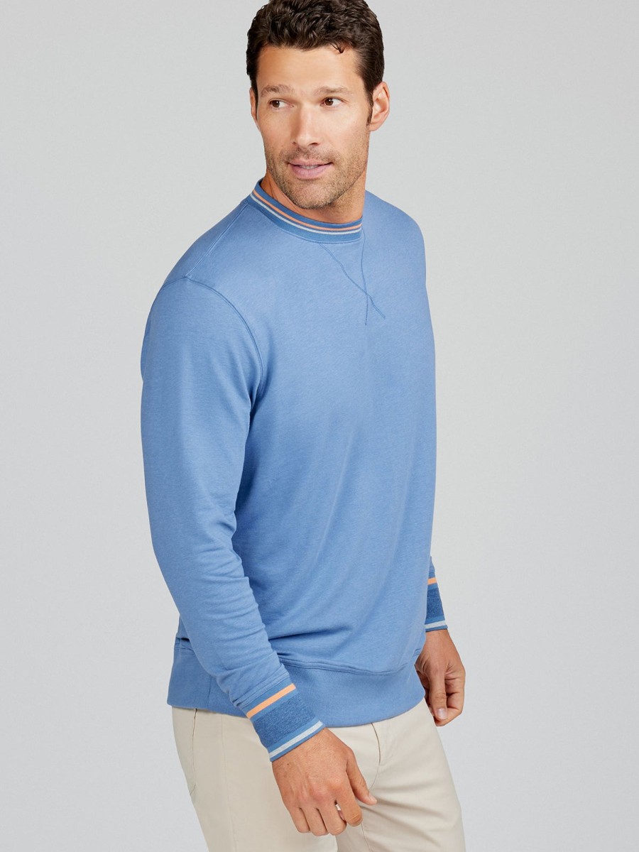 Men'S tasc Performance Pullovers + Sweatshirts | Varsity French Terry Sweatshirt Stripe Dusk Stripe