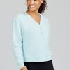 Women'S tasc Performance Lounge | Varsity Henley Sweatshirt Serene Heather