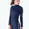 Women'S tasc Performance Sale | Apres Turtleneck Sweater Stripe Classic Navy/Garnet