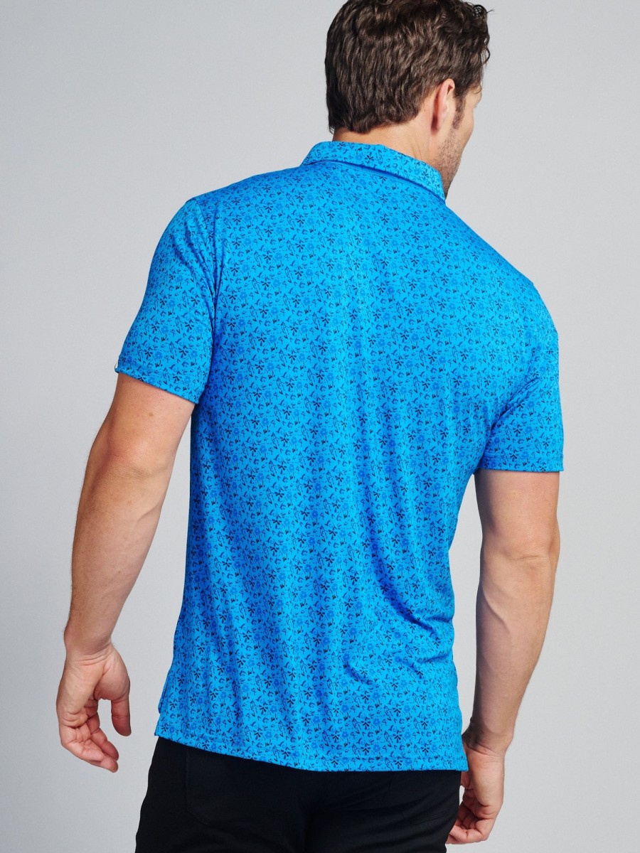 Men'S tasc Performance Golf | Cloud Polo - Floral Fever Blue Floral Fever