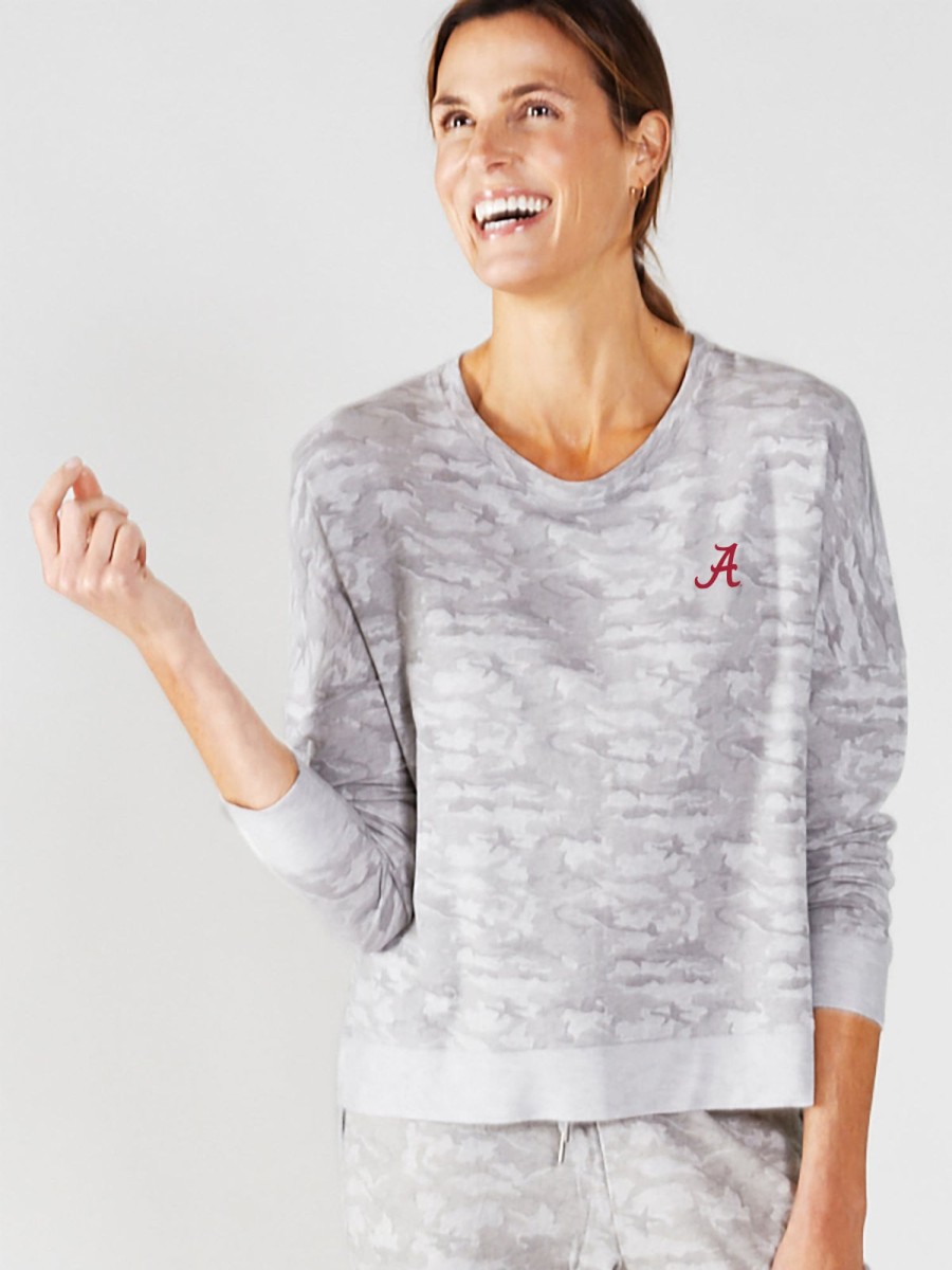 Women'S tasc Performance Sweatshirt + Hoodies | Riverwalk Sweatshirt - Alabama Light Gray Camo