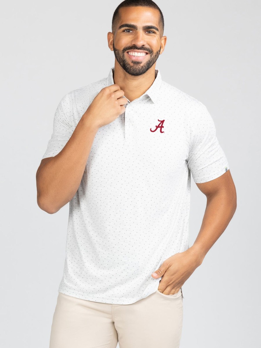 Men'S tasc Performance Polos | Cloud Polo - Ace Dot - Alabama Light Heather Gray