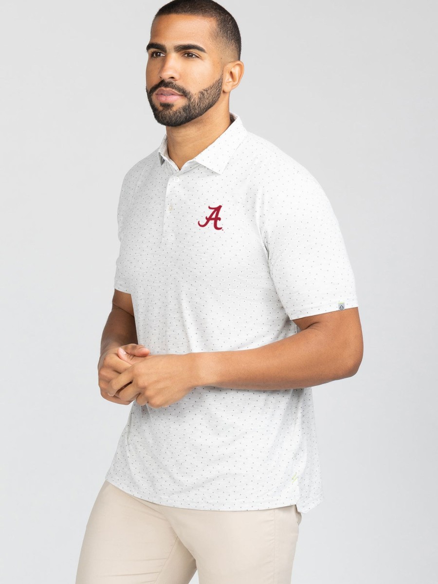 Men'S tasc Performance Polos | Cloud Polo - Ace Dot - Alabama Light Heather Gray