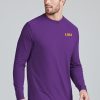 Men'S tasc Performance Long Sleeves | Carrollton Long Sleeve Fitness T-Shirt - Lsu Purple C