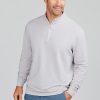 Men'S tasc Performance Golf | Men'S Cloud French Terry Quarter Zip | Tasc Performance Silver