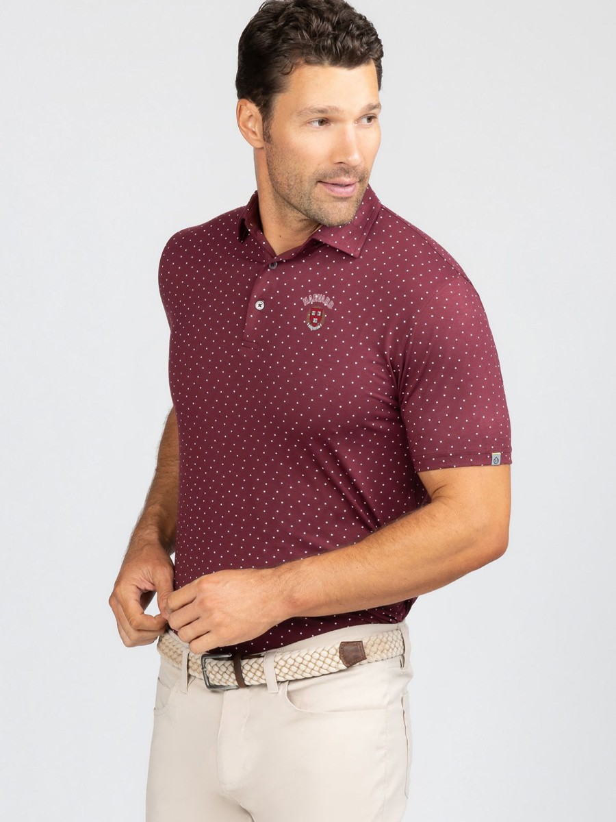 Men'S tasc Performance Polos | Cloud Polo - Ace Dot - Harvard Maroon C