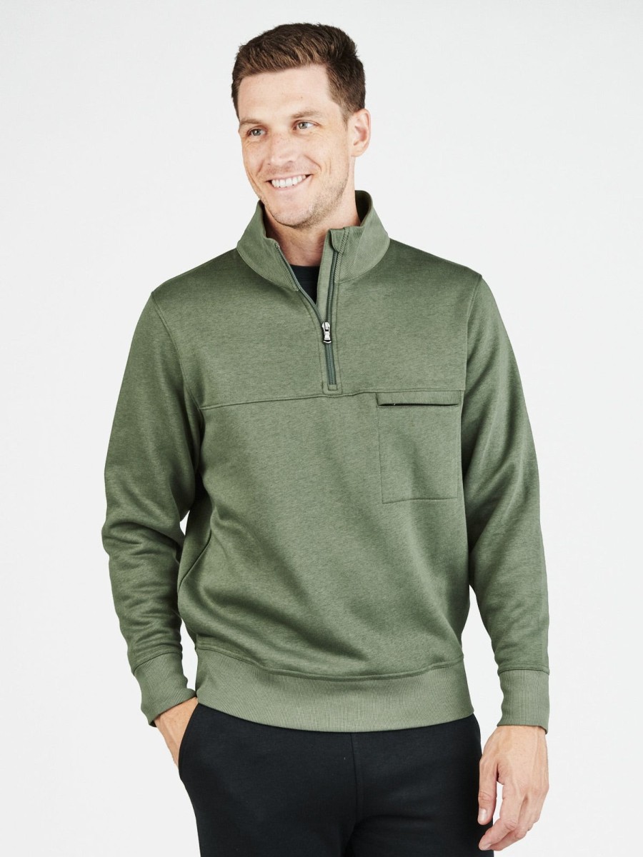 Men'S tasc Performance Sale | Legendary Fleece 1/4 Zip Utility Green