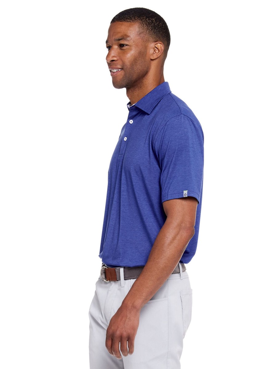 Men'S tasc Performance Sale | Microair Element Polo - Men'S Golf Polos - Tasc Performance Imperial Blue Heather