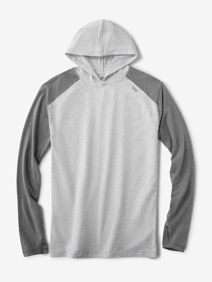 Men'S tasc Performance Sale | Carrollton Blocked Hoodie Light Heather Gray/Heather Gray