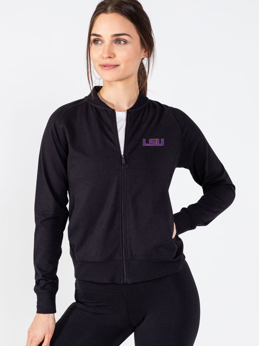 Women'S tasc Performance Jackets + Outerwear | All Day Jacket - Lsu Black