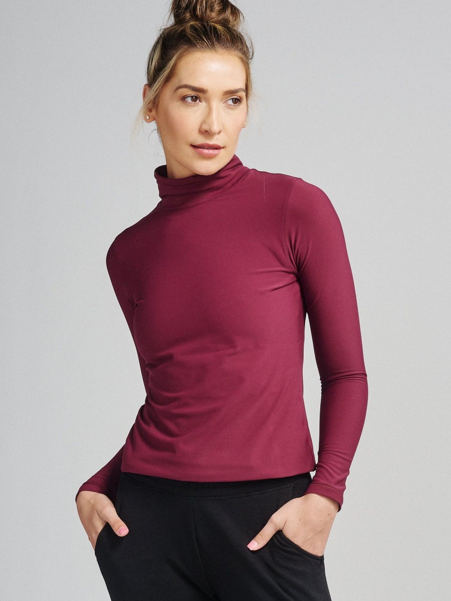 Women'S tasc Performance Sale | Pinnacle Turtleneck Wineberry