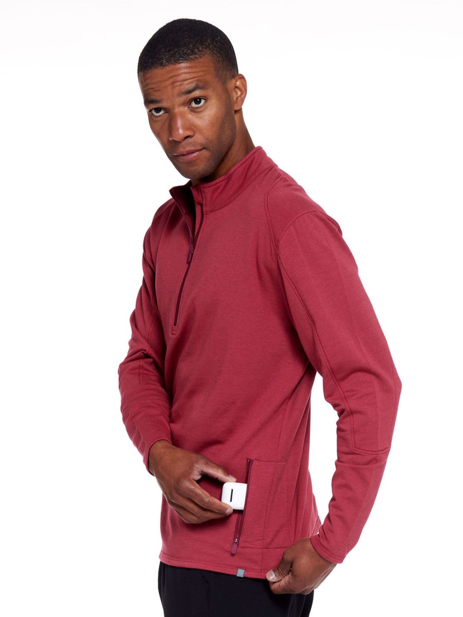 Men'S tasc Performance Sale | Apex Fleece 1/4 Zip Redwood