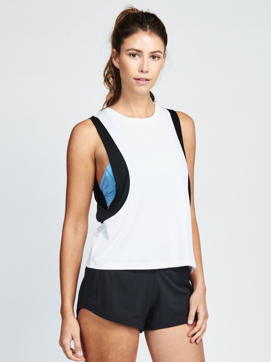 Women'S tasc Performance Sale | Recess Muscle Tank White/Black