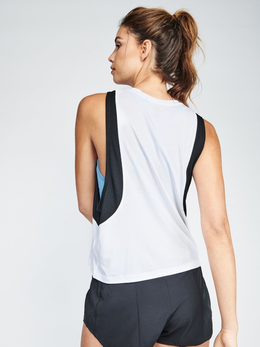 Women'S tasc Performance Sale | Recess Muscle Tank White/Black