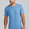 Men'S tasc Performance Sleep | Bamboo Silk Short Sleeve Henley Dusk