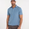 Men'S tasc Performance Sale | Everywear Polo - Tidal Stripe Chambray Heather/Wellness Green Heather