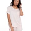 Women'S tasc Performance Sale | Bamboo Silk Short Sleeve Sleep Shirt Dream Pink