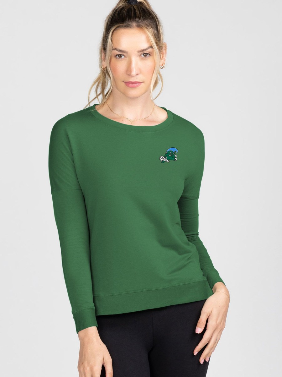 Women'S tasc Performance Lounge | Riverwalk Sweatshirt - Tulane Forest Green C