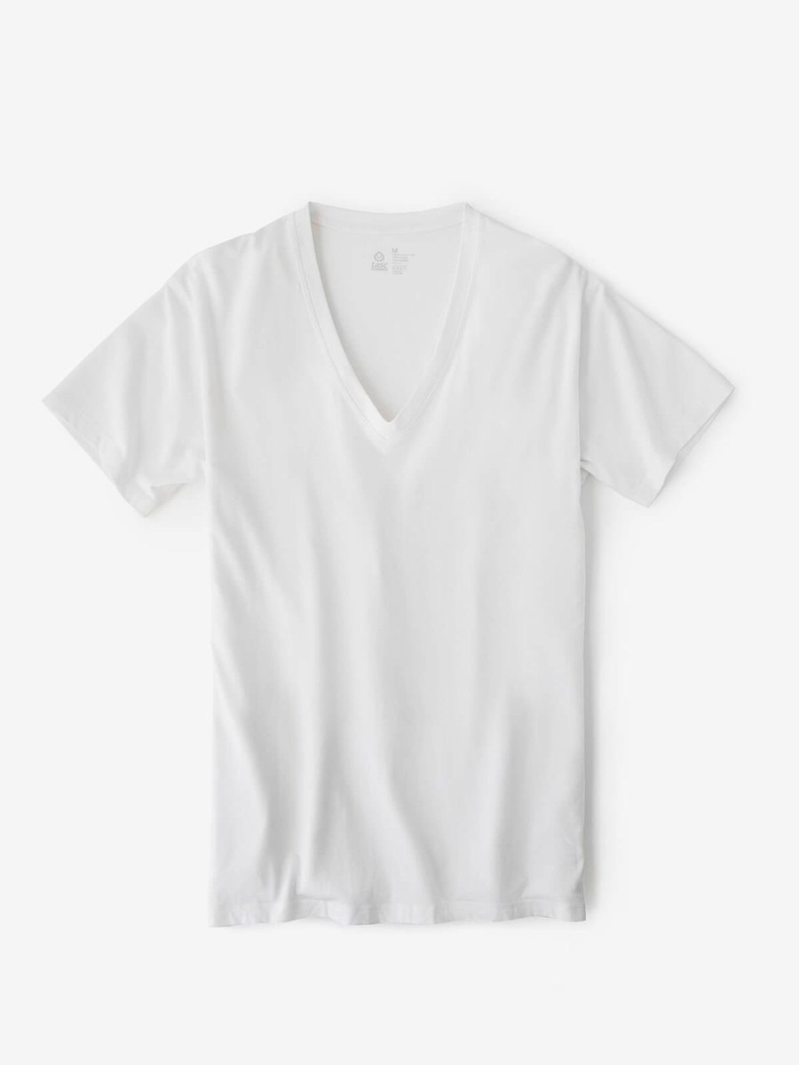 Men'S tasc Performance Lounge | Bambare V-Neck 3 Pack White