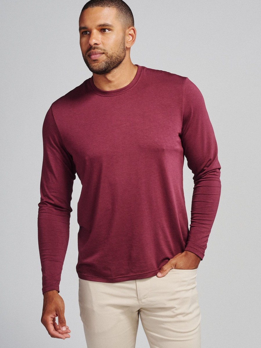 Men'S tasc Performance Sale | Pimaluxe Long Sleeve T-Shirt Wineberry