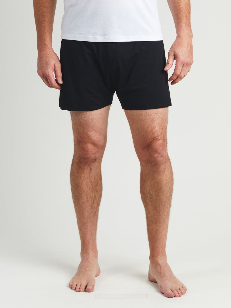 Men'S tasc Performance Lounge | Loose Fitting Boxers: High Comfort Men'S Bambare Boxer Black