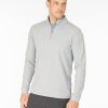 Men'S tasc Performance Sale | Carrollton 1/4 Zip - Men'S Outerwear - Tasc Performance Perfect Gray Heather/Wellness Green Heather