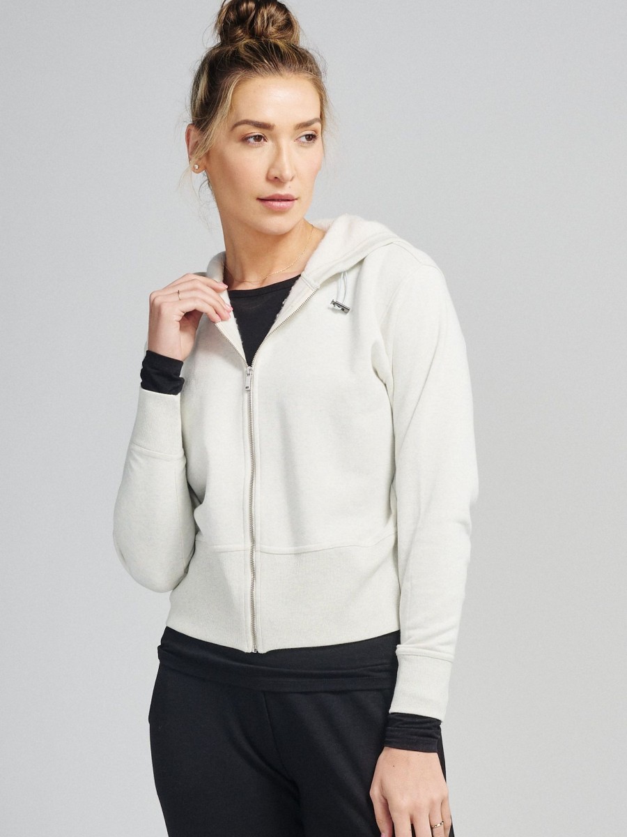 Women'S tasc Performance Sale | Transcend Full Zip Fleece Hoodie Winter Heather