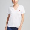 Women'S tasc Performance T-Shirts | Nola V-Neck T-Shirt - Alabama White