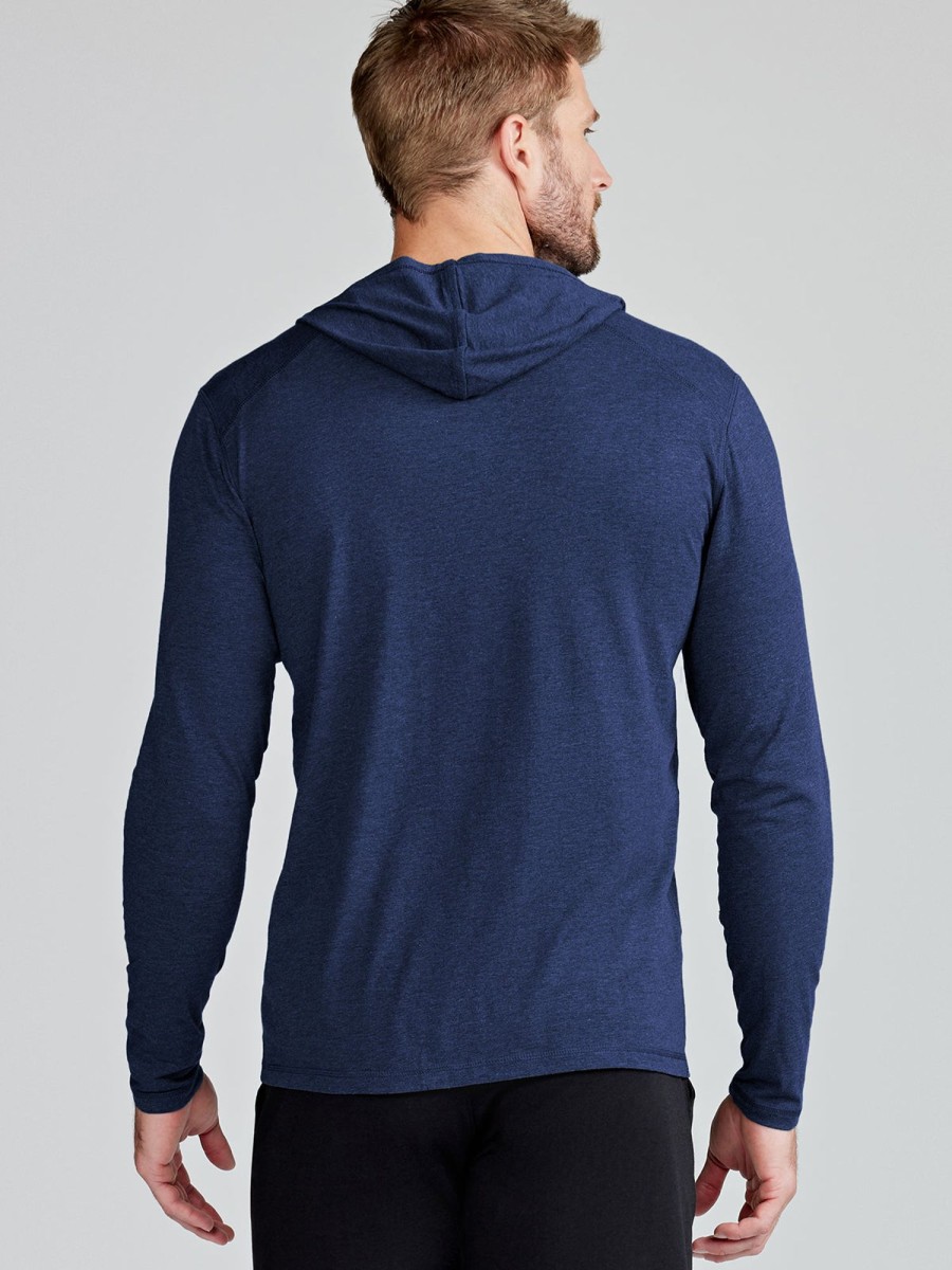 Men'S tasc Performance Pullovers + Sweatshirts | Carrollton Lightweight Hoodie - Rice University Classic Navy Heather