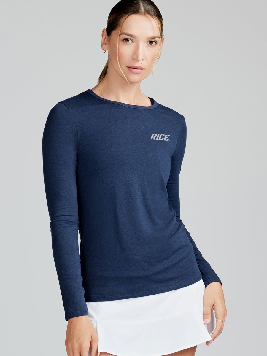 Women'S tasc Performance Long Sleeves | Nola Long Sleeve T-Shirt - Rice University Classic Navy