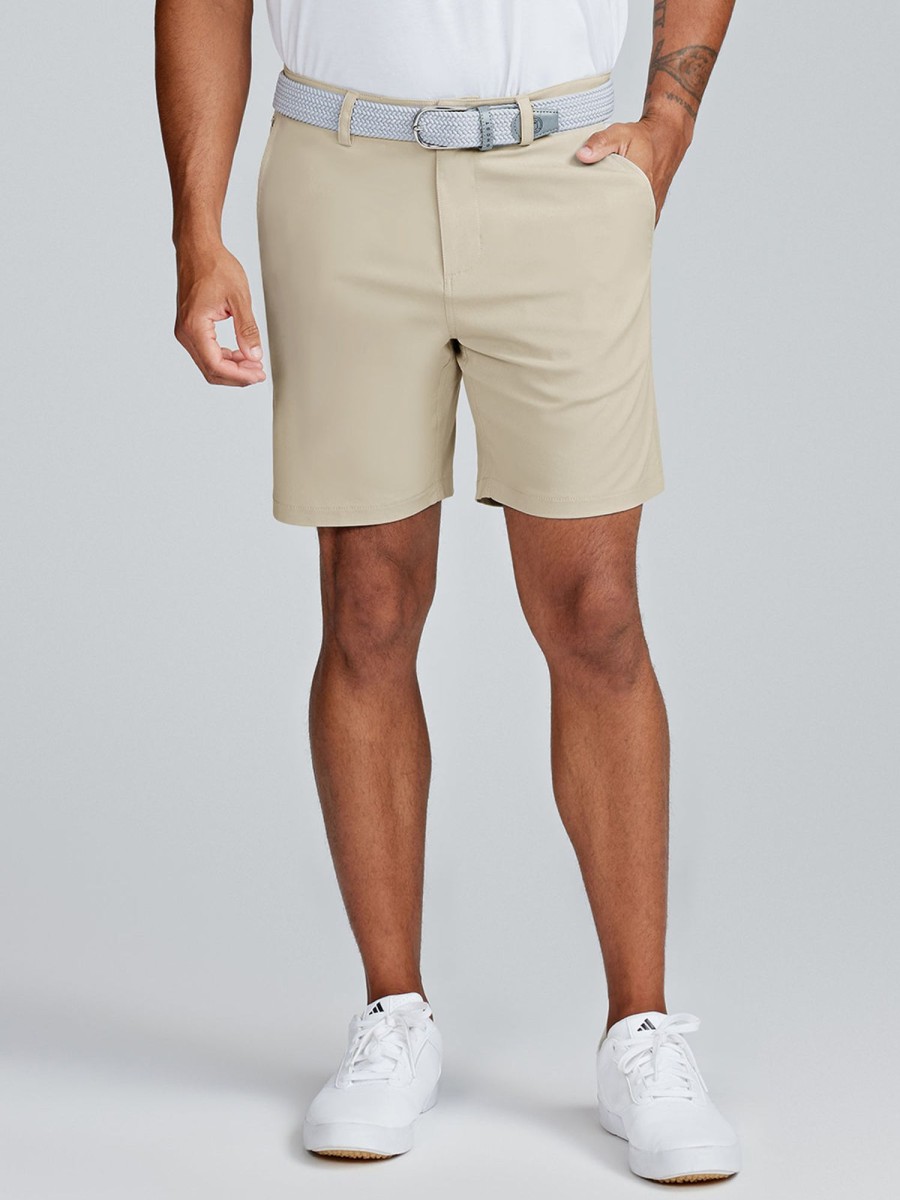 Men'S tasc Performance Golf | Motion 7In Short | Men'S Golf Apparel | Tasc Performance Light Stone