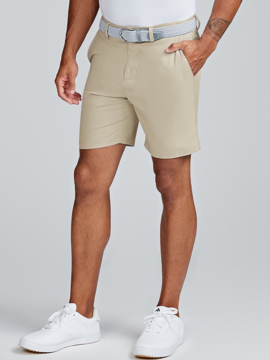 Men'S tasc Performance Golf | Motion 7In Short | Men'S Golf Apparel | Tasc Performance Light Stone